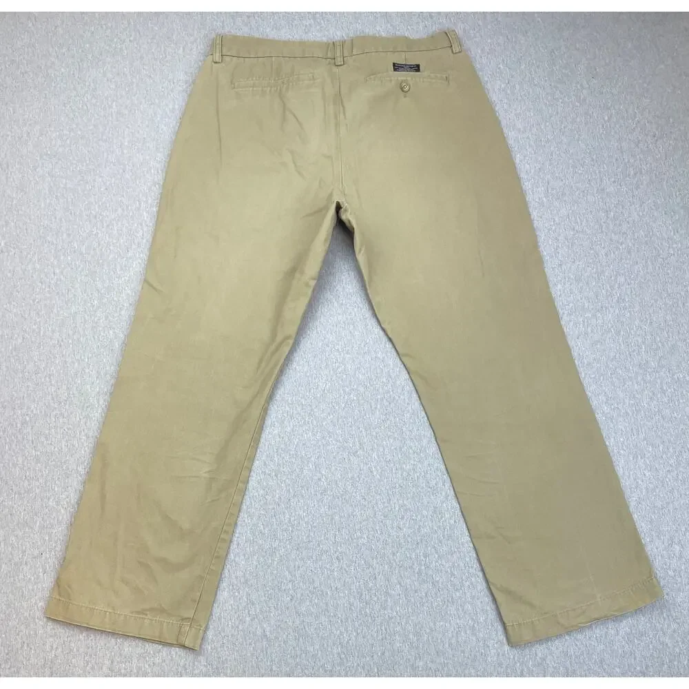 Banana‎ Republic Pants Men 35 x 30 Green 100% Cotton Gavin Chino Flat Front
